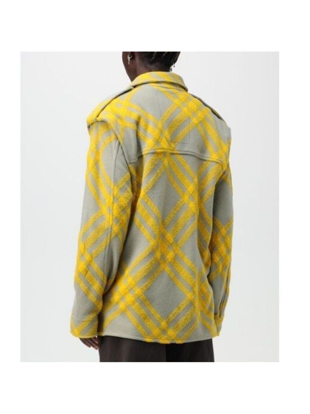 Burberry Check Plaid Pattern Wool Blend Jacket, Size 8 - Picture 3 of 16